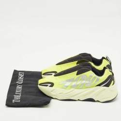 Yeezy x Adidas Neon Yellow/Black Nylon Boost 700 MNVN Phosphor Sneakers Size 38