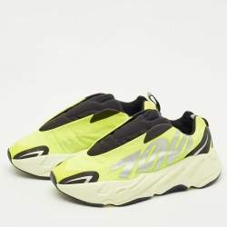 Yeezy x Adidas Neon Yellow/Black Nylon Boost 700 MNVN Phosphor Sneakers Size 38