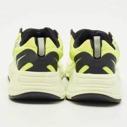 Yeezy x Adidas Neon Yellow/Black Nylon Boost 700 MNVN Phosphor Sneakers Size 38