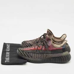 Pre Owned Yeezy x Adidas Multicolor Knit Fabric Boost 350 V2 Yecheil (Non-Reflective) Sneakers Size 42 2/3