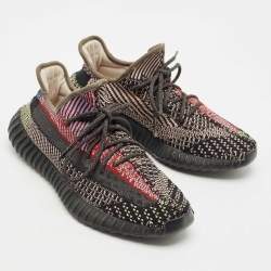 Pre Owned Yeezy x Adidas Multicolor Knit Fabric Boost 350 V2 Yecheil (Non-Reflective) Sneakers Size 42 2/3
