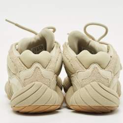 Pre Owned Yeezy x Adidas Green Neoprene and Suede Yeezy 500 Stone Sneakers Size 38