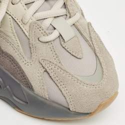 Pre Owned Yeezy x Adidas Grey Suede and Canvas Boost 700 V2 Tephra Sneakers Size 38