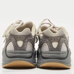 Pre Owned Yeezy x Adidas Grey Suede and Canvas Boost 700 V2 Tephra Sneakers Size 38