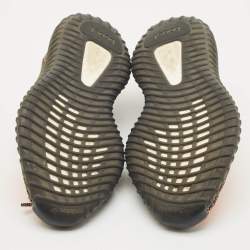 Pre Owned Yeezy x Adidas Grey Knit Fabric Boost 350 V2 Carbon Beluga Sneakers Size 36 2/3