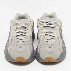 Pre Owned Yeezy x Adidas Grey Suede and Canvas Boost 700 V2 Tephra Sneakers Size 36 2/3