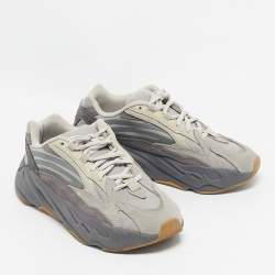Pre Owned Yeezy x Adidas Grey Suede and Canvas Boost 700 V2 Tephra Sneakers Size 36 2/3
