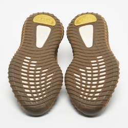 Pre Owned Yeezy x Adidas Brown Knit Fabric Boost 350 V2 Earth Sneakers Size 38 2/3