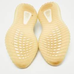 Pre Owned Yeezy x Adidas White/Grey Knit Fabric Boost 350 V2 Static Reflective Sneakers Size 38 2/3