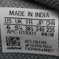 Pre Owned Yeezy x Adidas Grey Suede and Mesh Boost 700 Teal Blue Sneakers Size 38 2/3