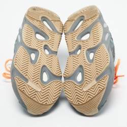 Pre Owned Yeezy x Adidas Grey Suede and Mesh Boost 700 Teal Blue Sneakers Size 38 2/3