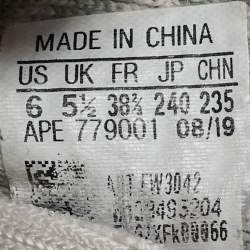 Pre Owned Yeezy x Adidas Pale Green Knit Fabric Boost 350 V2 Citrin (Non-Reflective) Sneakers Size 38 2/3