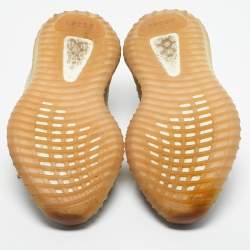 Pre Owned Yeezy x Adidas Pale Green Knit Fabric Boost 350 V2 Citrin (Non-Reflective) Sneakers Size 38 2/3