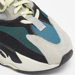Pre Owned Yeezy x Adidas Multicolor Mesh and Suede Boost 700 Wave Runner Sneakers Size 38