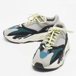 Pre Owned Yeezy x Adidas Multicolor Mesh and Suede Boost 700 Wave Runner Sneakers Size 38