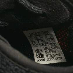 Pre Owned Yeezy x Adidas Black Knit Fabric Boost 350 V2 Bred Sneakers Size 40 2/3