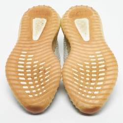 Pre Owned Yeezy x Adidas Pale Green Knit Fabric Boost 350 V2 Citrin (Non-Reflective) Sneakers Size 40 2/3