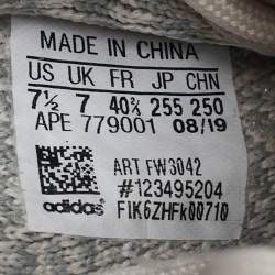 Pre Owned Yeezy x Adidas Pale Green Knit Fabric Boost 350 V2 Citrin (Non-Reflective) Sneakers Size 40 2/3