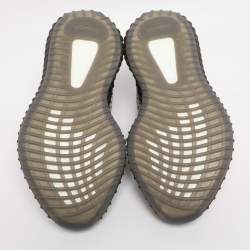 Pre Owned Yeezy x Adidas Grey/Orange Knit Fabric Boost 350 V2 Blue Tint Sneakers Size 39 1/3