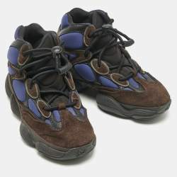 Pre Owned Yeezy x Adidas Multicolor Suede and Leather Yeezy 500 Sneakers Size 38.5