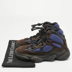 Pre Owned Yeezy x Adidas Multicolor Suede and Leather Yeezy 500 Sneakers Size 38.5