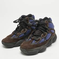 Pre Owned Yeezy x Adidas Multicolor Suede and Leather Yeezy 500 Sneakers Size 38.5