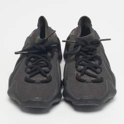 Pre Owned Yeezy x Adidas Black/Brown Mesh and Rubber 450 Lace Up Sneakers Size 38