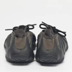 Pre Owned Yeezy x Adidas Black/Brown Mesh and Rubber 450 Lace Up Sneakers Size 38