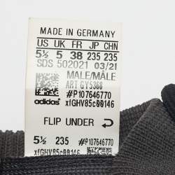 Pre Owned Yeezy x Adidas Black/Brown Mesh and Rubber 450 Lace Up Sneakers Size 38