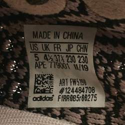 Pre Owned Yeezy x Adidas Multicolor Knit Fabric Boost 350 V2 Lace Up Sneakers Size 37.5