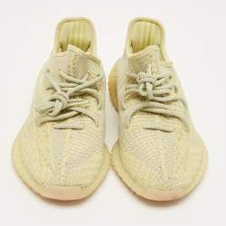 Pre Owned Yeezy x Adidas Yellow Knit Fabric Boost 350 V2 Antlia (Non-Reflective) Sneakers Size 41 1/3