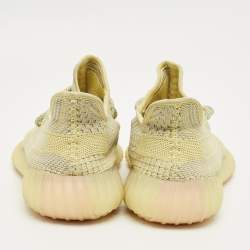 Pre Owned Yeezy x Adidas Yellow Knit Fabric Boost 350 V2 Antlia (Non-Reflective) Sneakers Size 41 1/3