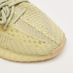 Pre Owned Yeezy x Adidas Yellow Knit Fabric Boost 350 V2 Antlia (Non-Reflective) Sneakers Size 41 1/3