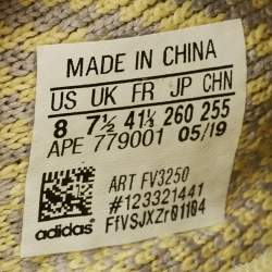 Pre Owned Yeezy x Adidas Yellow Knit Fabric Boost 350 V2 Antlia (Non-Reflective) Sneakers Size 41 1/3