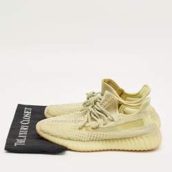 Pre Owned Yeezy x Adidas Yellow Knit Fabric Boost 350 V2 Antlia (Non-Reflective) Sneakers Size 41 1/3