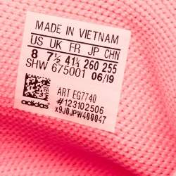 Pre Owned Yeezy x Adidas Pink Fabric NMD Lace Up Sneakers Size 41.5