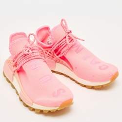 Pre Owned Yeezy x Adidas Pink Fabric NMD Lace Up Sneakers Size 41.5