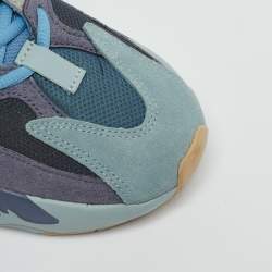 Pre Owned Yeezy x Adidas Multicolor Mesh and Suede Boost 700 Carbon Blue Sneakers Size 38 2/3
