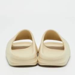 Pre Owned Yeezy x Adidas Cream Rubber Bone Slides Size 40.5