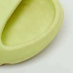 Pre Owned Yeezy x Adidas Neon Green Rubber Glow Green Slide Size 38