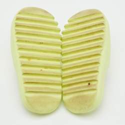 Pre Owned Yeezy x Adidas Neon Green Rubber Glow Green Slide Size 38