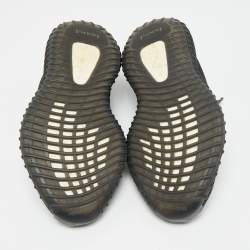 Pre Owned Yeezy x Adidas Black Knit Fabric Boost 350 V2 "Cinder" Low Top Sneakers Size 38 2/3