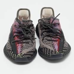 Pre Owned Yeezy x Adidas Boost 350 V2 Yecheil (Non-Reflective) Size 39 1/3 Multicolor Knit Fabric Low Top Sneakers
