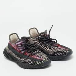 Pre Owned Yeezy x Adidas Boost 350 V2 Yecheil (Non-Reflective) Size 39 1/3 Multicolor Knit Fabric Low Top Sneakers