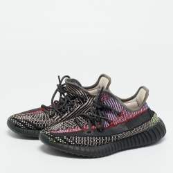 Pre Owned Yeezy x Adidas Boost 350 V2 Yecheil (Non-Reflective) Size 39 1/3 Multicolor Knit Fabric Low Top Sneakers