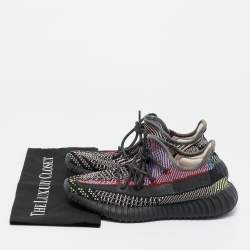 Pre Owned Yeezy x Adidas Boost 350 V2 Yecheil (Non-Reflective) Size 39 1/3 Multicolor Knit Fabric Low Top Sneakers