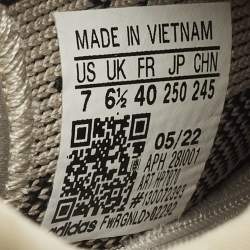 Pre Owned Yeezy x Adidas Boost 350 V2 Slate Size 40 Grey/Black Knit Fabric Low Top Sneakers