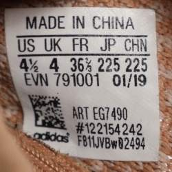 Pre Owned Yeezy x Adidas Boost 350 V2 Clay Size 36.5 Brown Knit Fabric Low Top Sneakers