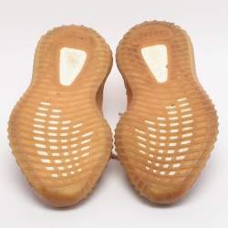 Pre Owned Yeezy x Adidas Boost 350 V2 Clay Size 36.5 Brown Knit Fabric Low Top Sneakers