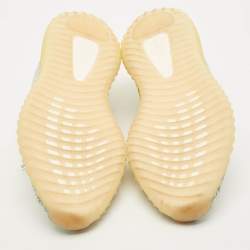 مملوكة مسبقًا حذاء رياضي ييزي x أديداس 350 V2 قماش تريكو أبيض منخفض الرقبة مقاس 46